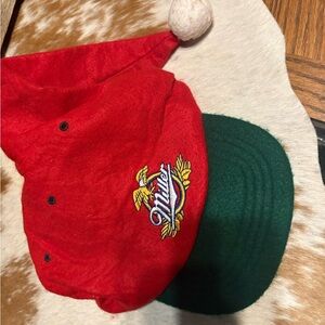 Miller Red and Green Santa Hat